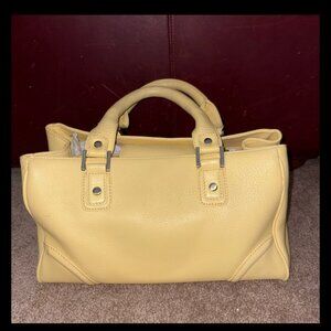 Talbots Yellow Leather Satchel Bag